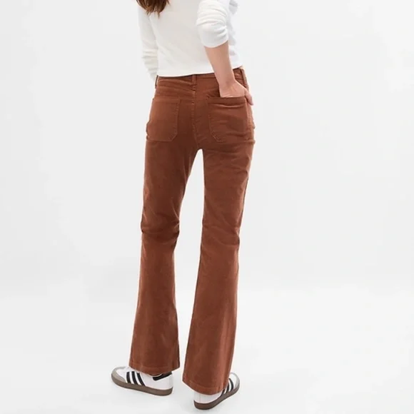 Gap Brown High Rise Corduroy '70s Flare Pants (Size 25) - Picture 3 of 11